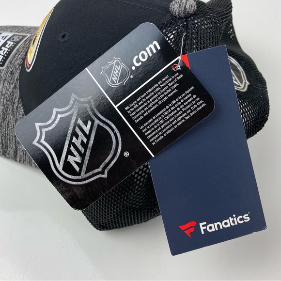 Fanatics Anaheim Ducks NHL Black & Gray Embroidered Logo Mesh Snapback Hat NWT! - Picture 12 of 12